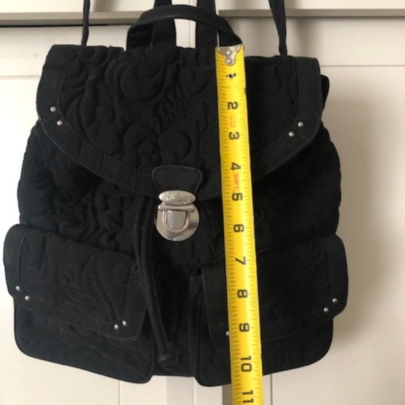 Vera Bradley Black Quilted Backpack - Excellent Condition - Super Cute! - Picture 13 of 13
